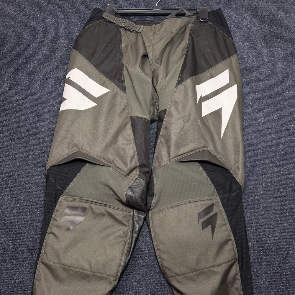Shift Pants Mens 34 Green WHIT3 Label Motocross Racing MX Adjustable Waist